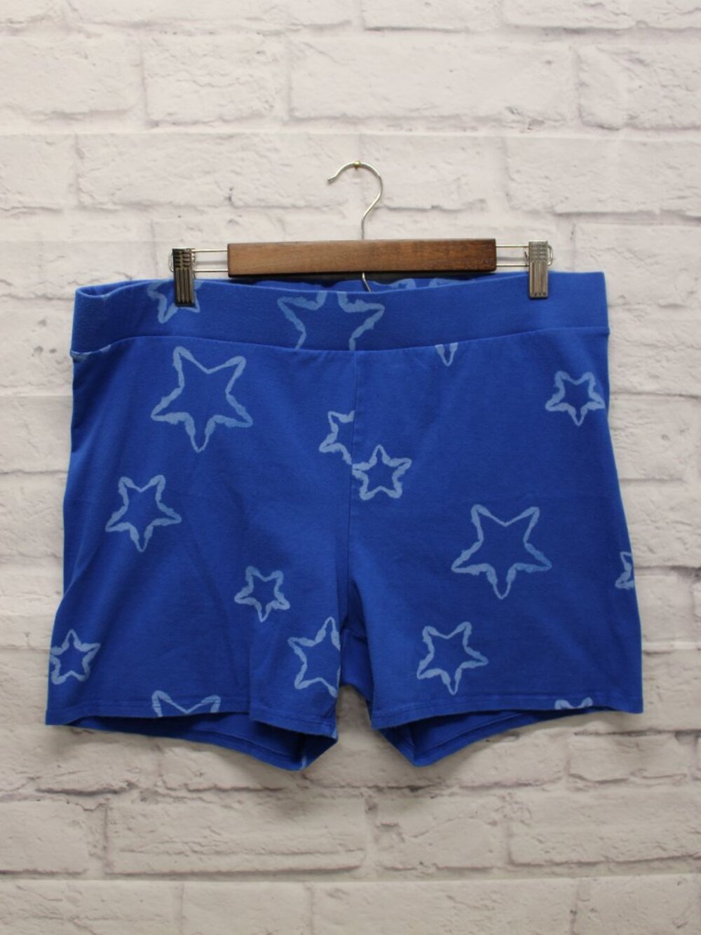 Torrid Plus 3X Bright Blue Starfish Pullon Bike Shorts Casual Summer Colorful